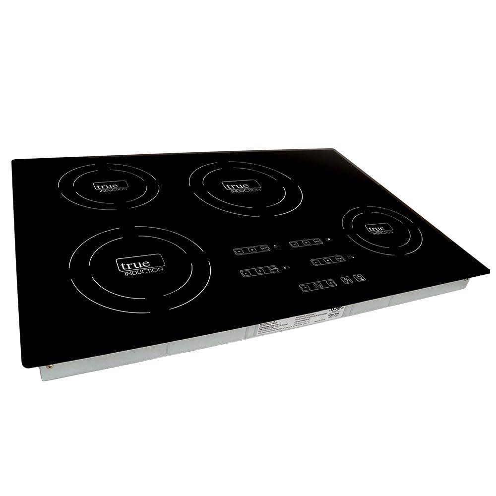 TI-4B 30 inch Built-In 4 Burner Induction Glass-Ceramic Cooktop, 7400W, UL858 Certified