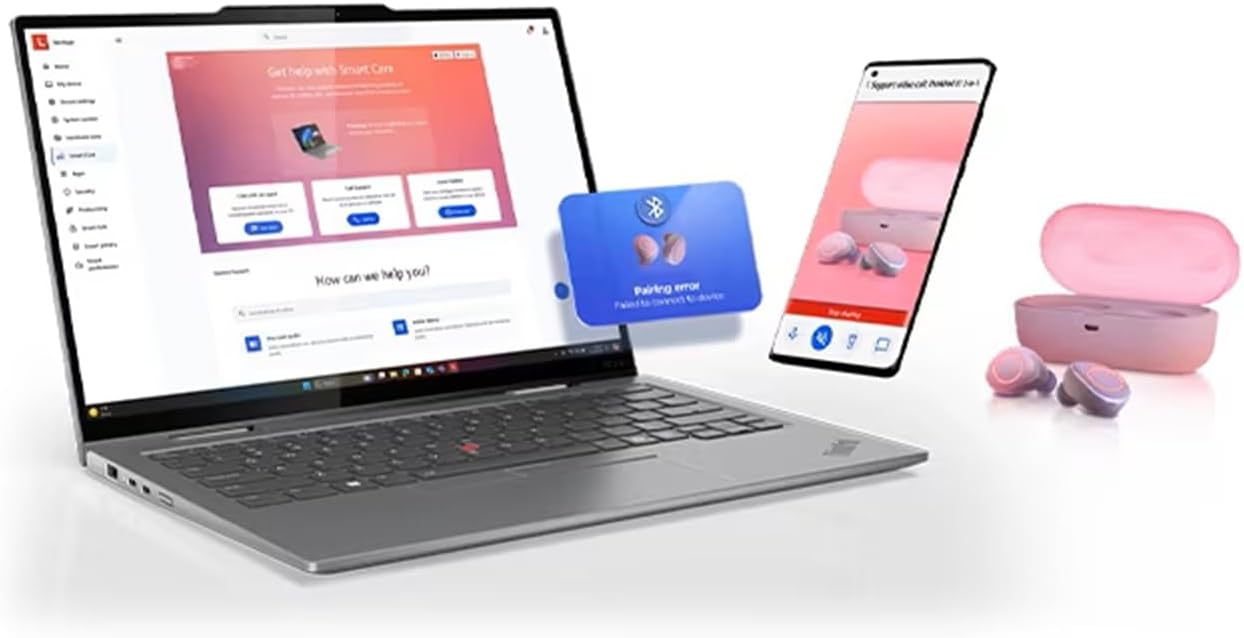 Lenovo ThinkPad X1 2-in-1 Gen 10 Aura Edition Laptop with Intel Core Ultra 7 255U Processor, 14' WUXGA 500nits Touchscreen Display, 32GB LPDDR5X-8400MT/s, 1TB SSD, FHD RGB+IR Cam, Pen, and Win 11 Pro