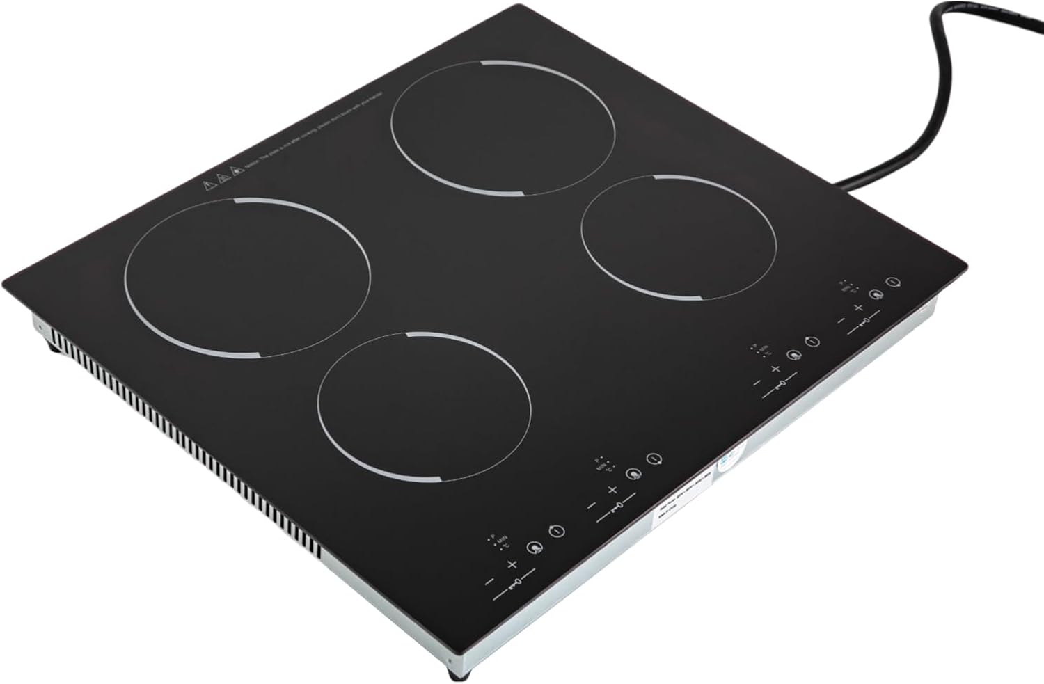 Electric Ceramic Cooktop 30 Inch 3000W 4-head Induction Cooker 9 Power Gears Black