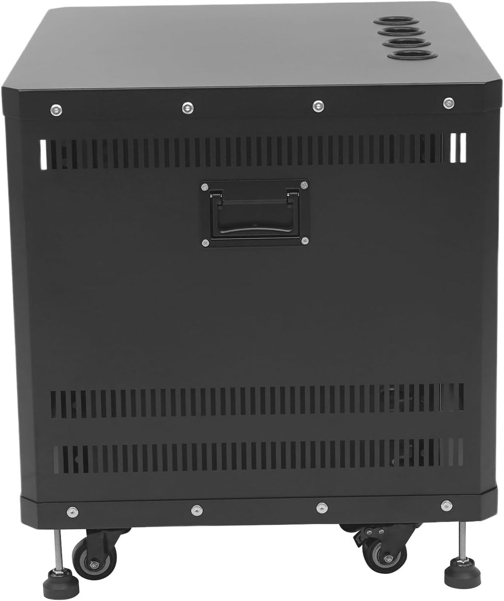 Undercat 9U Network & Audio Rack, Open Frame Audio Rack with Wheels & Feet, Rolling Network Server Cabinet with Lifting Handle, for Video Music Recording & It Equipment (Black)