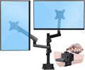 StarTech.com Desk Mount Dual Monitor Arm, Height Adjustable Mount for 2X VESA Displays up to 32' (17.6lb/8kg), Mechanical Spring