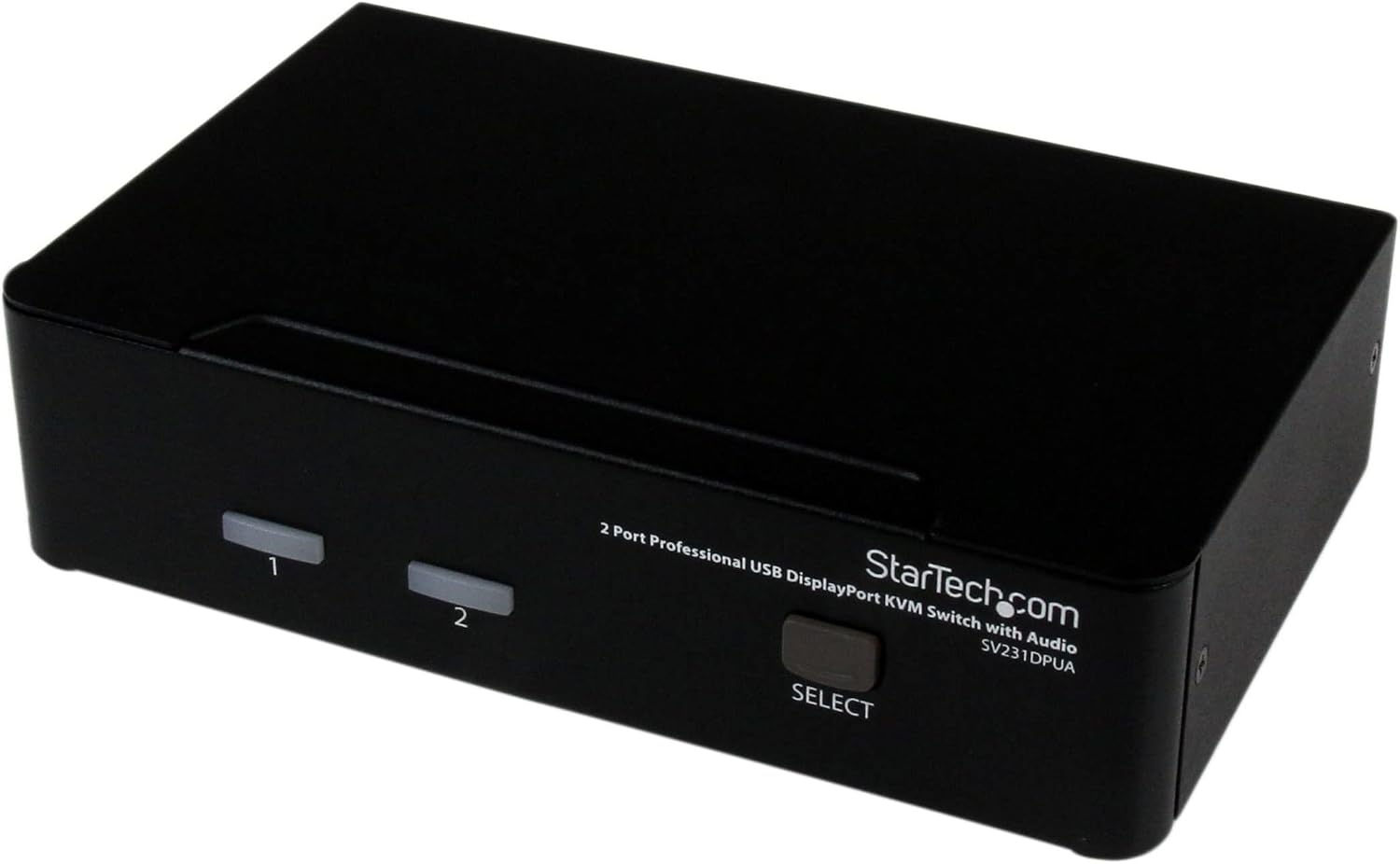 StarTech.com 2 Port DisplayPort KVM Switch - 2560x1600, TAA @60Hz - Dual Port DP USB, Keyboard, Video, Mouse Switch Box w/ Audio for Computers and Monitors (SV231DPUA)