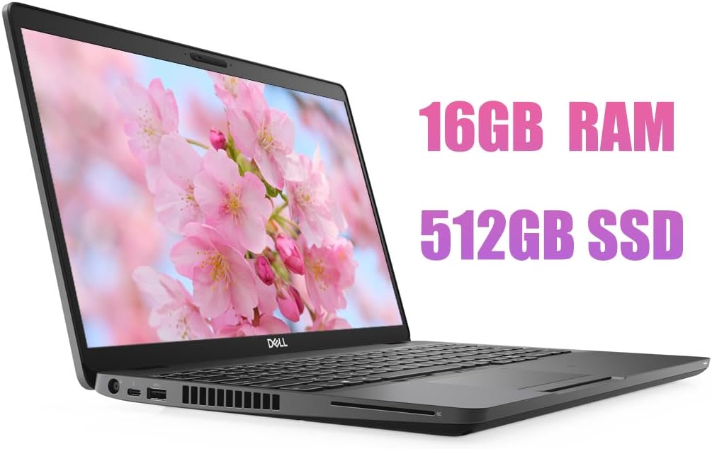 Dell Latitude 5500 15.6' Business Laptop - Intel 8th Gen Core i5-8365U up to 4.1GHz - 512GB SSD - 16GB RAM - CAM HDMI - Windows 11 Pro (Renewed)