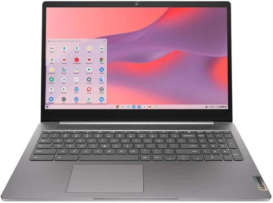 Lenovo IdeaPad 3i Chromebook 15.6' FHD Laptop, Intel Celeron N4500, 4GB Memory, 64GB eMMC, Chrome OS, Artic Grey, 82N4004NUS (Renewed)