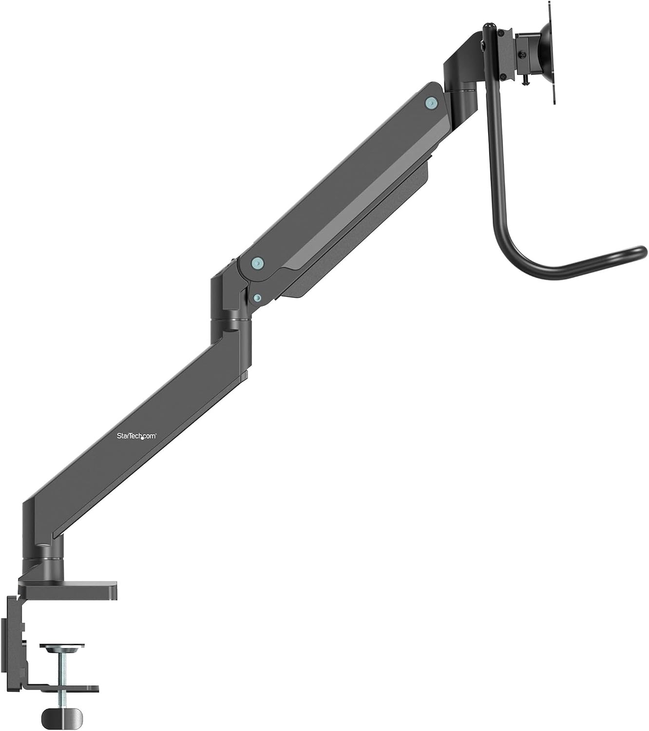 StarTech.com Desk Mount Dual Monitor Arm with USB & Audio - Slim Adjustable Dual Monitor VESA Mount for up to 32' (17.6lb/8kg) Displays - Ergonomic Articulating - C-Clamp/Grommet (ARMSLIMDUAL2USB3)
