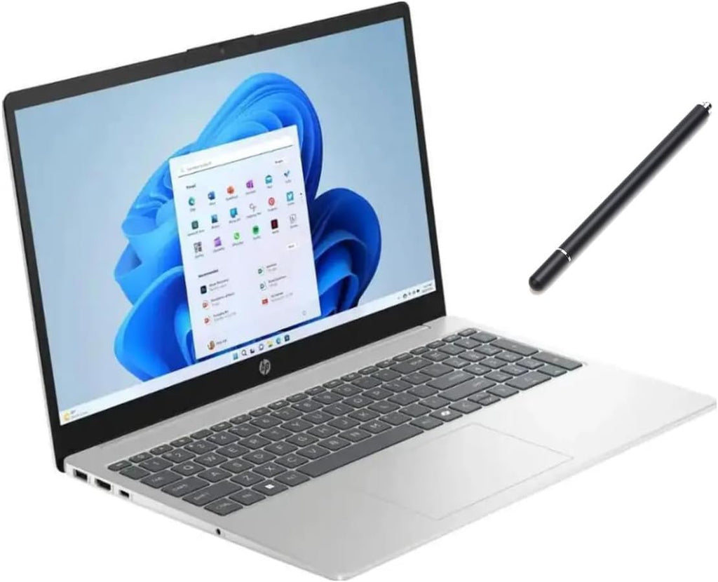 HP 15.6' Touch-Screen Laptop |Intel Core i3-1315U Processor| Intel UHD Graphics |Webcam |Copilot|Silver| 8GB RAM | 256GB SSD |Windows 11 Home |Bundle with Stylus Pen