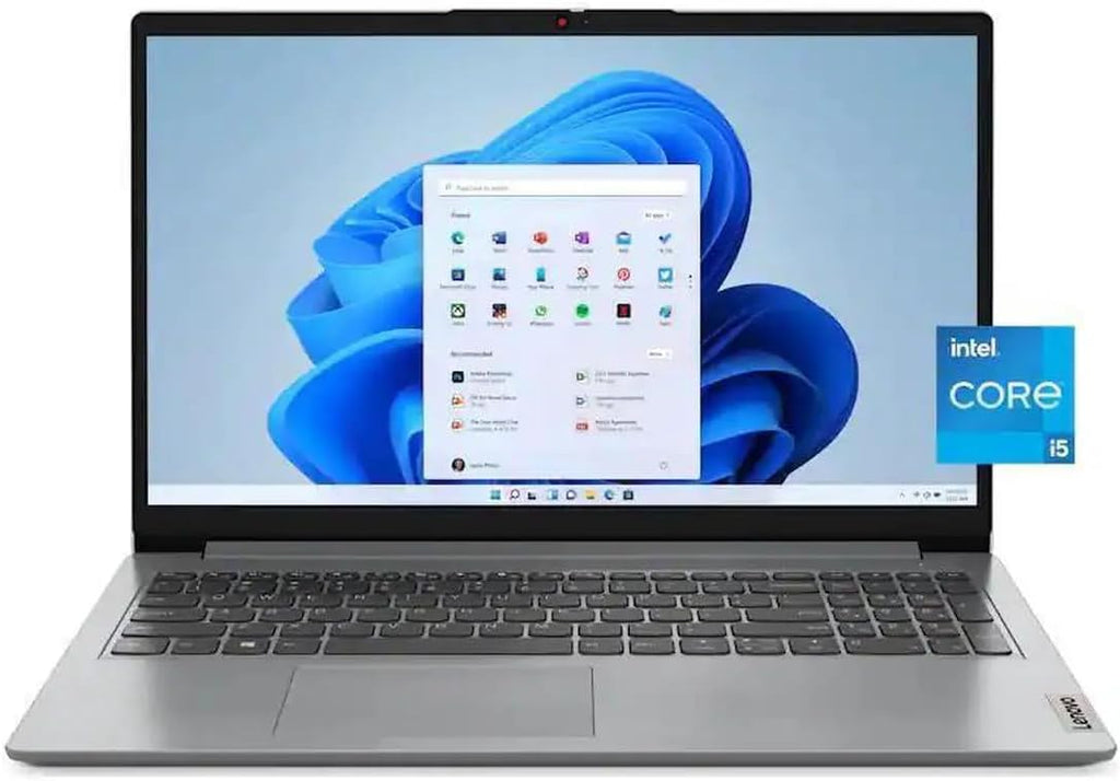 Lenovo IdeaPad 1i 15.6' Full HD Laptop|Intel Core i5-1335U|Intel Iris Xe Graphics|Webcam|Copilot|Grey| 16GB RAM | 256GB SSD |Windows 11 Home |Bundle with HDMI Cable