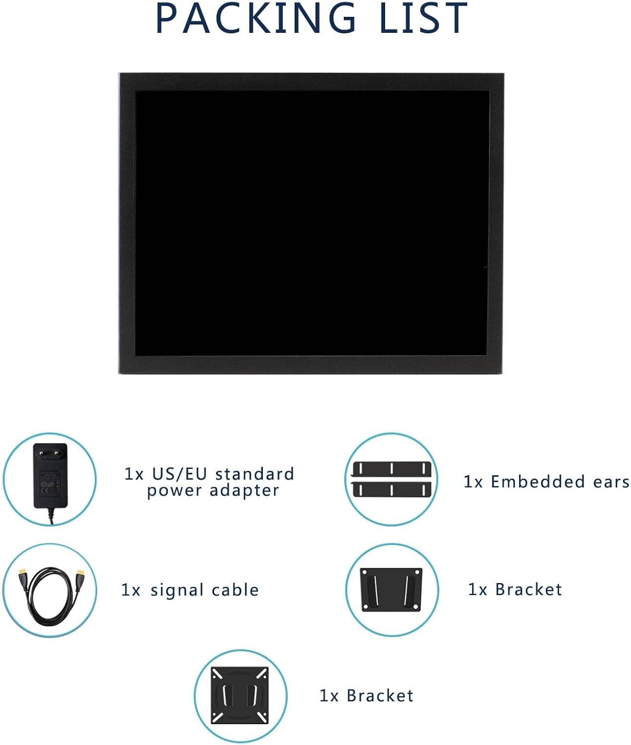 VSDISPLAY 15 Inch 1024x768 LCD Monitor 1000 Nits High Brightness IPS Screen with H/D DVI VGA as Outdoor Industrial Extra Display