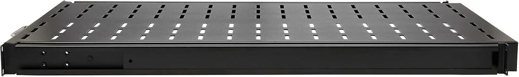 Tripp Lite 1U Sliding Steel Server Rack Enclosure Shelf, Vented Airflow Design, Mount Hardware Included, 28.3 inch Depth, 50 lb / 23 Kg Capacity, 5-Year Warranty (SRSHELF4PSLVENT)