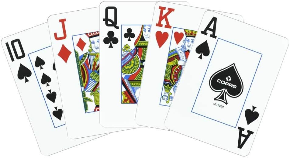 Copag 1546 Neoteric Design 100% Plastic Playing Cards, Poker Size (Standard) Violet/Yellow/Blue (Jumbo Index, 6 Sets)