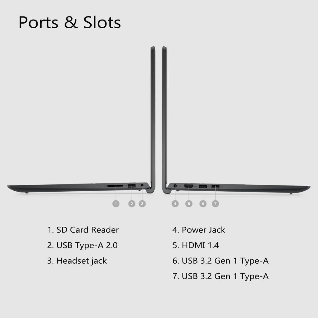 Dell Inspiron 3000 Series 3520 Laptop, 15.6' FHD Touchscreen, Intel Core i5-1155G7, 8GB DDR4 RAM, 512GB PCIe SSD, Webcam, SD Card Reader, Wi-Fi, Windows 11 Home, Black