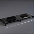 Audio Rack 1/2/3/4 Tier Stereo Rack Audio Equipment Rack Audio Stereo Shelf Wooden HiFi Rack Audio-Video Shelving Shock-Absorbing(Nero,1 Tier)