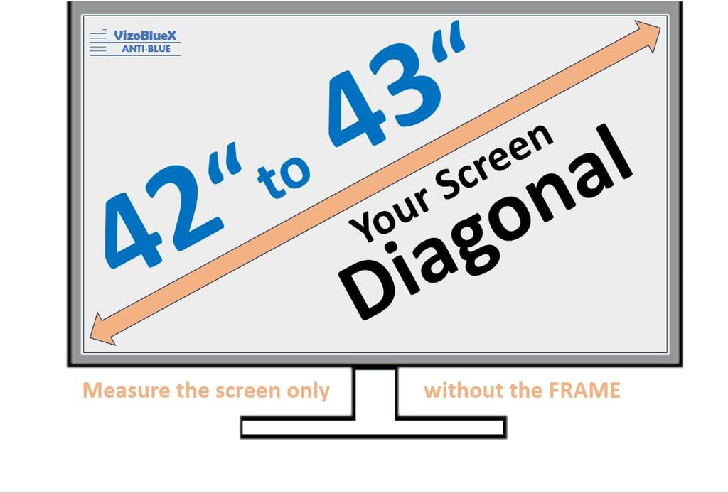 VizoBlueX 42-43 inch Blue Light and Damage TV Screen Protector. Protection Shield & Anti-Blue Light Filter Blocking UV for LCD LED 4K OLED QLED (38.0 x 22.0 inch)