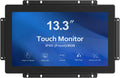 GreenTouch 13.3 Inch 10 Points Open Frame Touch Display, Industrial PCAP Touchscreen Monitor, VGA+HDMI+DVI Port - 16:9