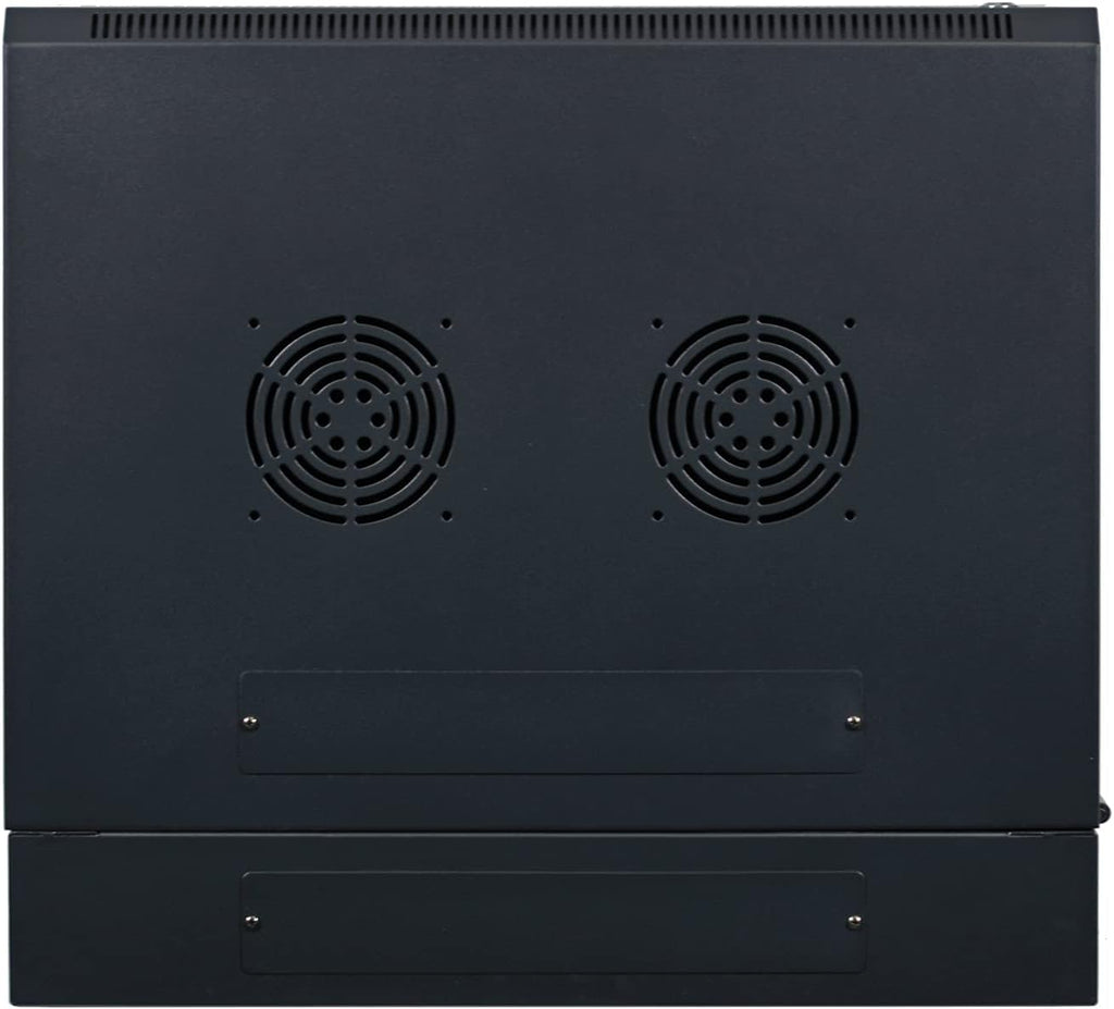 AEONS 6U Professional Wall Mount IT Cabinet Enclosure Double Section Hinged Swing Out 19-Inch Server Network Rack with Vented Door 22-Inches Deep Black (Fully Assembled)