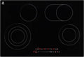 GarveeTech Burner Electric Cooktop - 35.4 in 8800W/240V, Ceramic Glass Radiant Electric Stovetop Built-In Stove Top, Ceramic Glass Radiant Stovetop, Timer, Kid Safety Lock, BLACK