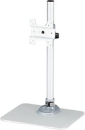 StarTech.com Single Monitor Stand, Adjustable, Supports UHD, iMac and Apple Thunderbolt Displays from 12'' to 34' (30.9lb/14kg), Premium Single Screen VESA Monitor Mount Stand, Silver, TAA