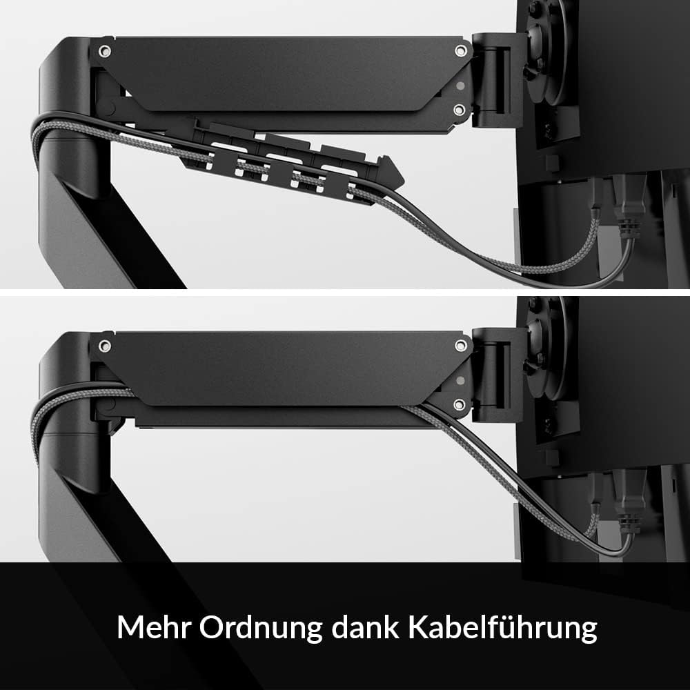 ARCTIC X1-3D - Monitor Arm with Extendable Gas Arm, Support Monitor up to 40' Ultrawide, up to 10 kg/22 lbs, with Cable Management, Adjustable - Black