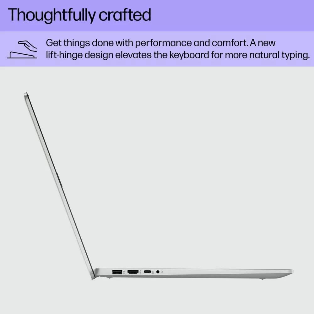 HP Laptop with Office 365 for The Web, 17.3' Full HD Display, 16GB RAM, 1TB SSD, AMD 6-Core Ryzen 5 Processor (Beat i7-1355U), HDMI, USB-C, Windows 11 Home, for Home and Wrok, No Mouse