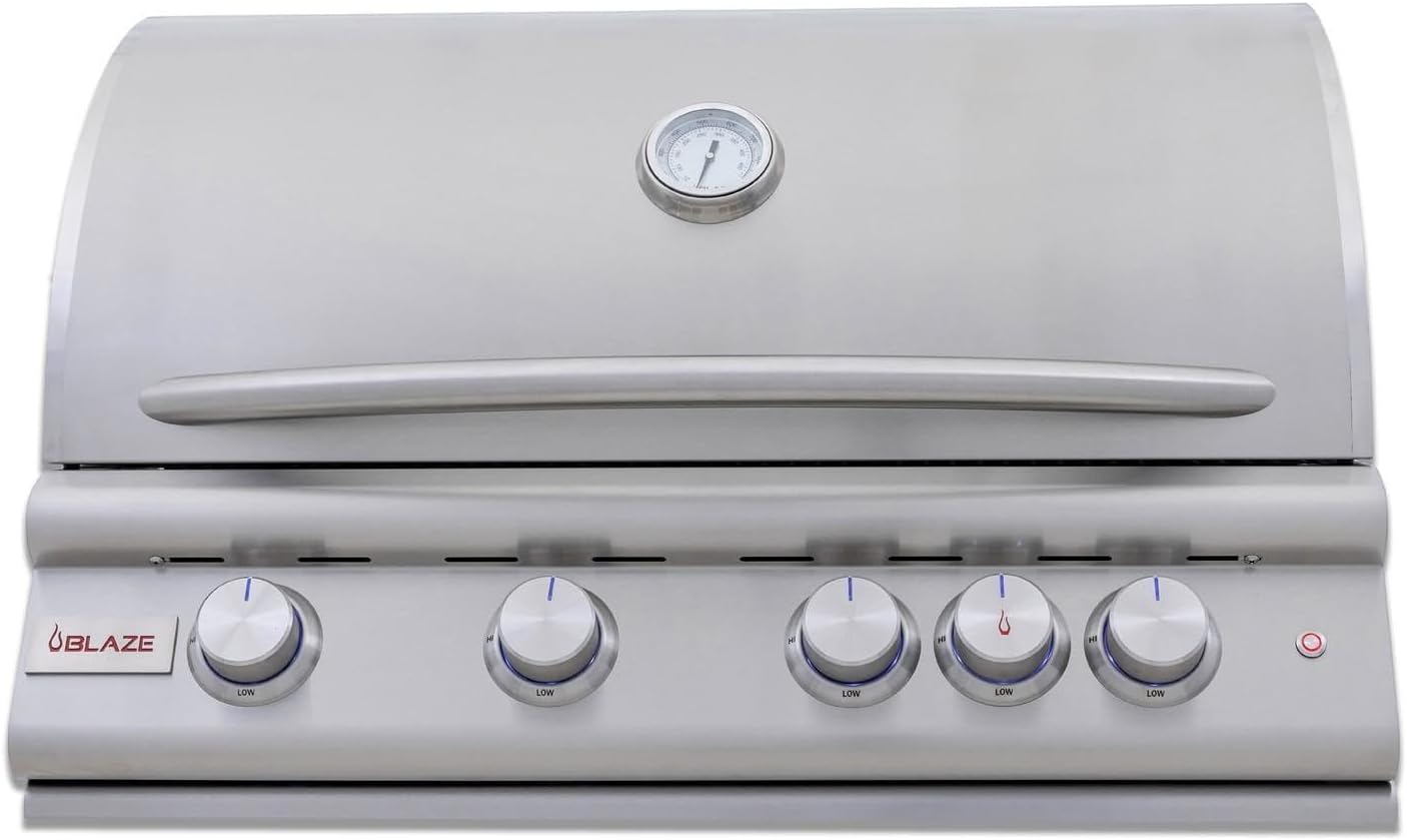 Blaze Gas Grill | 32-inch Built-in Natural Gas Grill | 4 Burner BBQ | Premium Outdoor Kitchen Grilling Experience | Best in Class Warranty | LTE+ | BLZ-4LTE3-NG