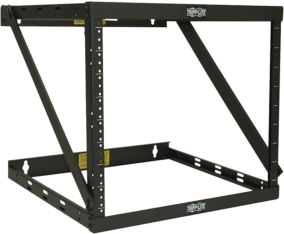 Tripp Lite 8U/12U/22U Expandable Wall-Mount 2-Post Open Frame Rack, Adjustable Network Equipment Rack, Patch Depth, 11.5' Deep (SRWO8U22MD)