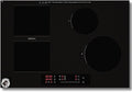 30' Induction Cooktop, 4 Burners, 2500W Boost, 9 Power Levels, Touch Slider, WiFi Control, Child Lock, Timer, Auto Shut-Off, Black Kanger Glass with Golden Border, Built-In 220-240V