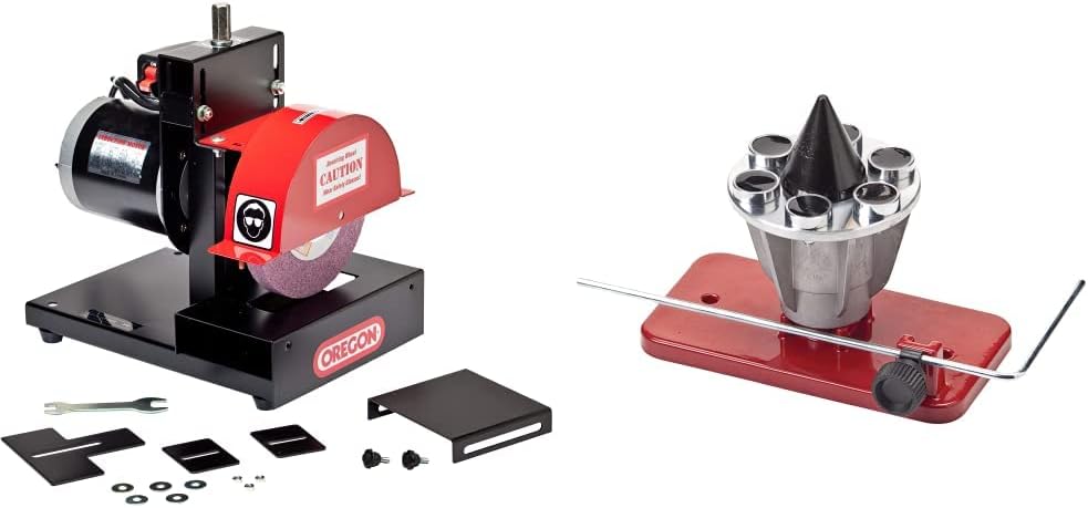 Oregon Economy Lawn Mower Blade Sharpener and Grinder, 1/3 HP 88-025, 1750 RPM Motor & Precision Blade Balancer, Balances Blades After Sharpening
