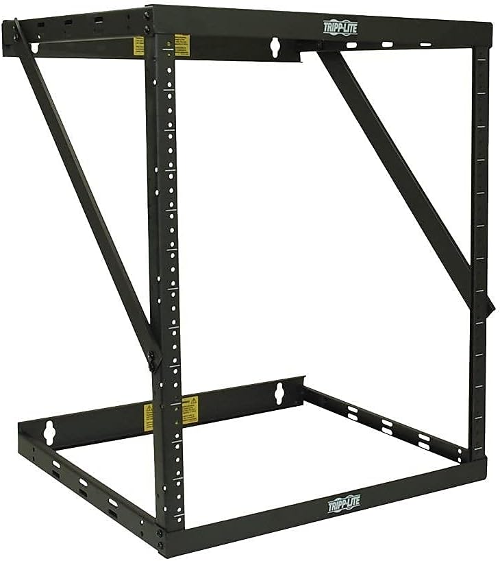 Tripp Lite 8U/12U/22U Expandable Wall-Mount 2-Post Open Frame Rack, Adjustable Network Equipment Rack, Patch Depth, 11.5' Deep (SRWO8U22MD)