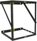 Tripp Lite 8U/12U/22U Expandable Wall-Mount 2-Post Open Frame Rack, Adjustable Network Equipment Rack, Patch Depth, 11.5' Deep (SRWO8U22MD)