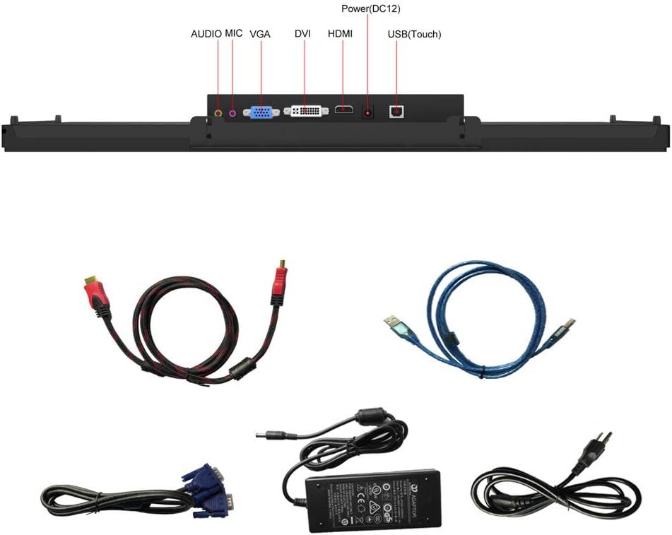 GreenTouch 18.5 Industrial Touch Monitor Open Frame, HDMI/VGA/DVI Interface, Built-in Speakers, Capacitive Touch Screen Technology