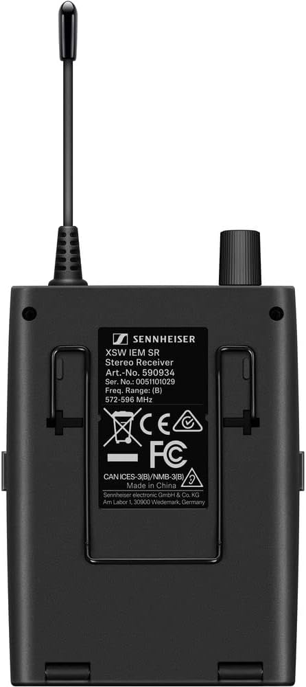 Sennheiser XSW IEM SET Stereo In-Ear Wireless Monitoring System A: 476 to 500 MHz (509146) Bundle with Sennheiser XSW IEM EK Wireless Receiver (A: 476 to 500 MHz) and Auray Carrying Bag
