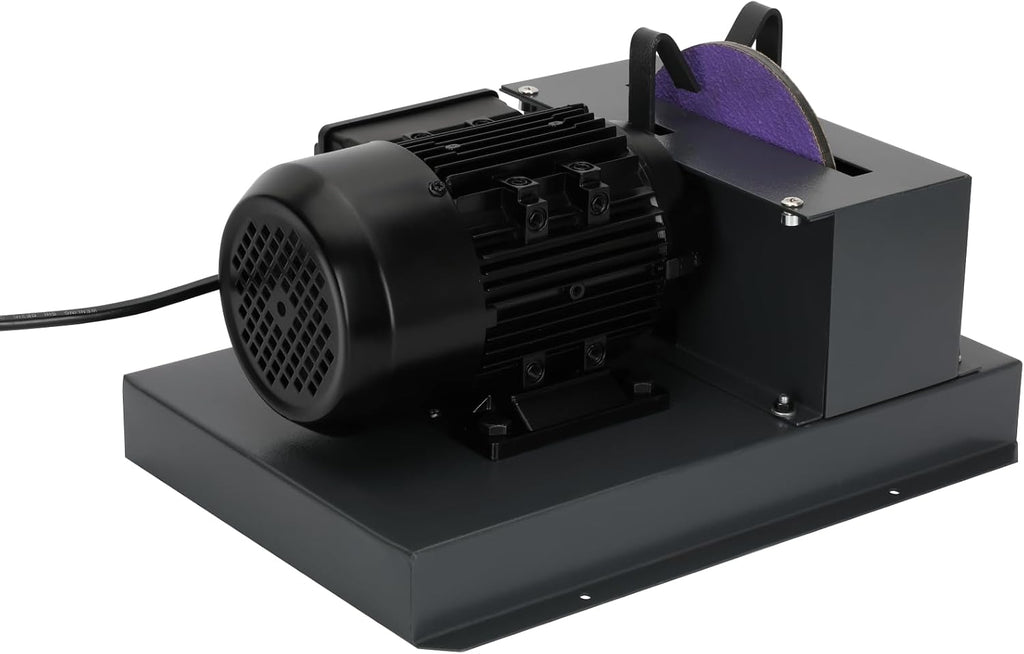 Lawn Mower Blade Sharpener – 2/3HP 500W Lawnmower Bench Grinder with 7-Inch Ceramic Grinding Wheel, Extra 60-Grit Ceramic Sandpapers, and 30°/40° Brackets for High/Low Lift, Gator & Flat Blades