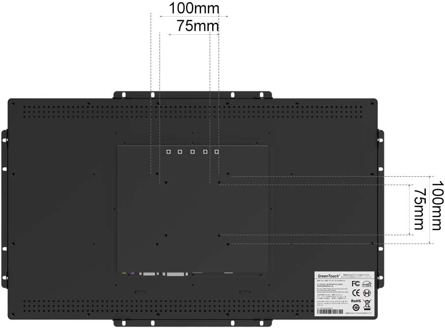 GreenTouch 23.8 Inch 10 Points Open Frame PCAP Touchscreen Monitor - Industrial Touch Display -16:9 -TFT LCD