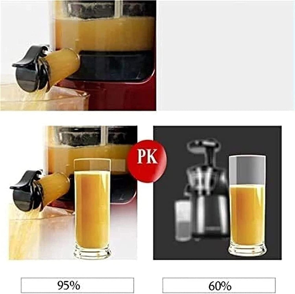 Masticating Juicer Machines- Slow Extractor with Wide Chute Big Feeding Mouth, Easy to Clean- Cold Press Juice Maker