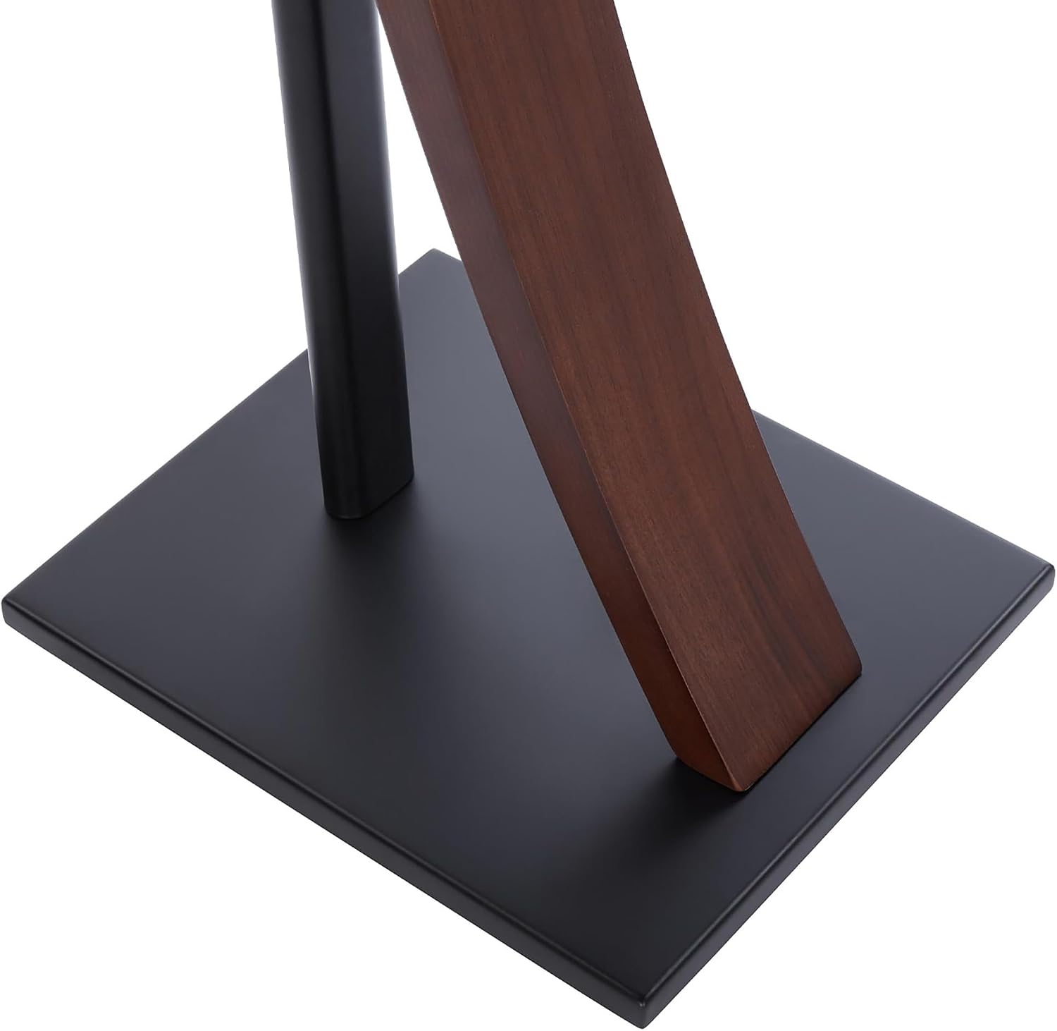 EXIMUS One Pair Fixed Height Universal Speaker Floor Stands with Real Wood - Espresso - 290 Series