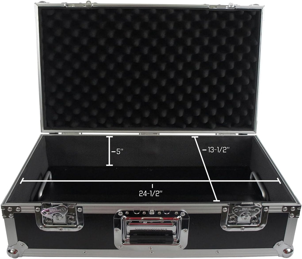 Harmony Audio Cases HCTPB22 Compatible With Guitar Effect Pedals Custom Hard ATA Flight 22' Pedal Board Case