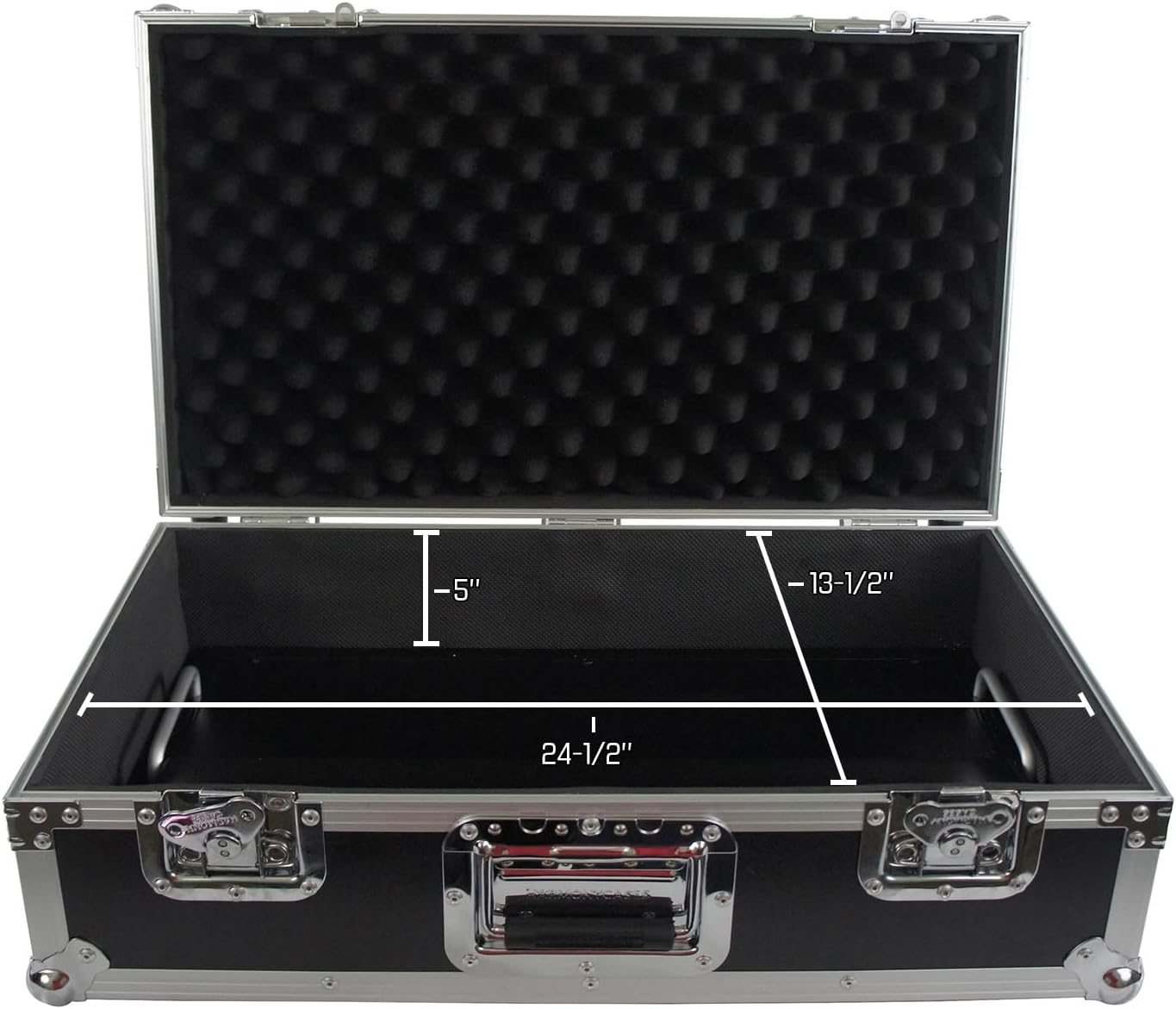 Harmony Audio Cases HCTPB22 Compatible With Guitar Effect Pedals Custom Hard ATA Flight 22' Pedal Board Case