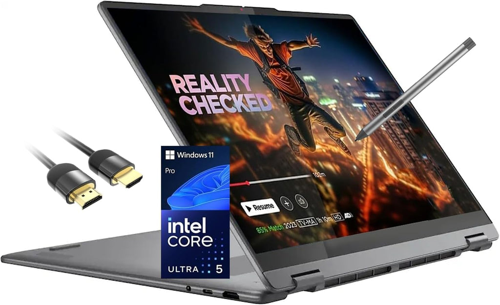 Lenovo Yoga 7i 2-in-1 Laptop, 16' 2K Touchscreen Laptop AI Copilot, Intel Core Ultra 5 226V, 16GB DDR5, 512GB SSD, Wi-Fi 7, Backlit KB, FP Reader, TB4, IR Camera, w/Stylus Pen, HDMI Cable, Win 11 Pro