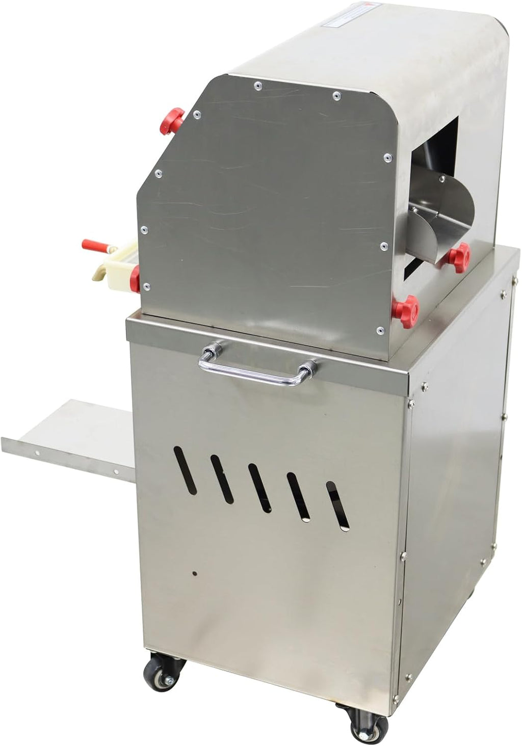 TECHTONGDA 24V DC or 110V AC Electric Sugar Cane Juicer Press Machine, Vertical Sugarcane Press, Stainless Steel Rollers Sugarcane Juice Extractor with Transformer and Wheels for Commercial Juicing