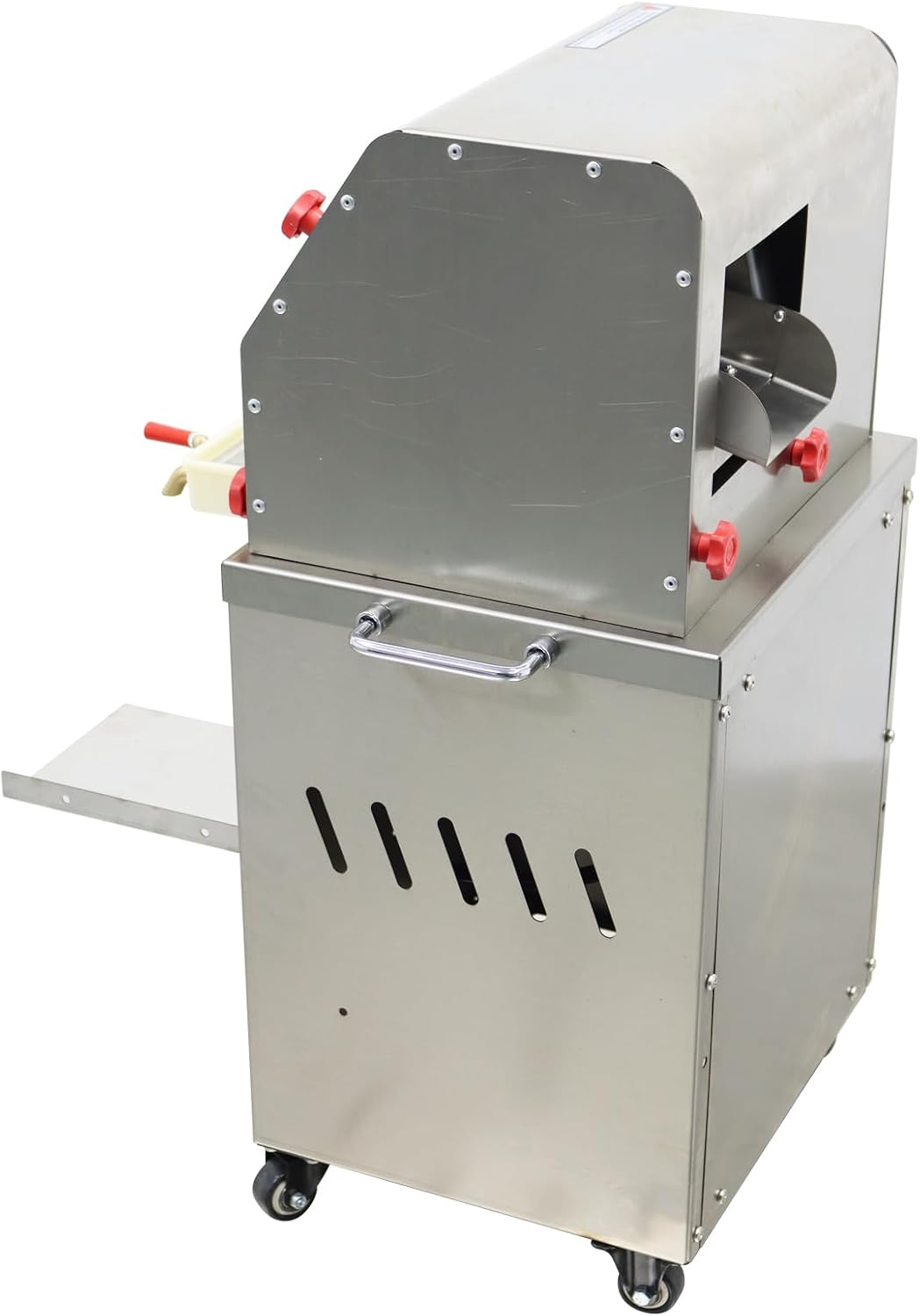 TECHTONGDA 24V DC or 110V AC Electric Sugar Cane Juicer Press Machine, Vertical Sugarcane Press, Stainless Steel Rollers Sugarcane Juice Extractor with Transformer and Wheels for Commercial Juicing