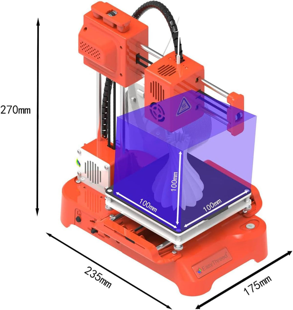 Mini 3D Printer for Students and Kids, Easy Leveling-Free Operation, Ideal for Education and Learning Projects