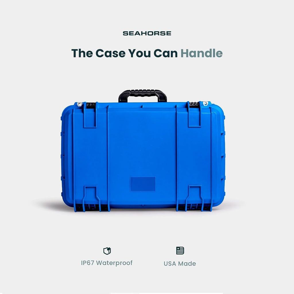 Seahorse 920 Professional Camera Case with Padded Dividers, TSA Approved, MIL‑Spec, IP67 Waterproof, USA Made for Photographers and Travel Enthusiasts