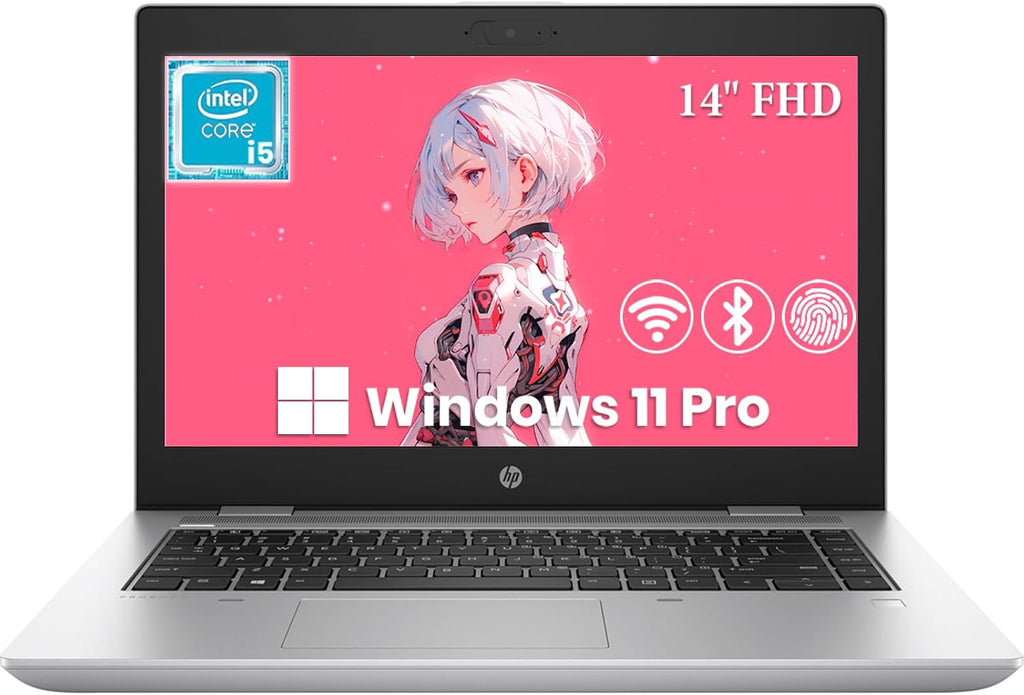 HP ProBook 640 G5 14-Inch FHD Laptop, Intel Core i5-82505U, 8GB DDR4 RAM, 256GB SSD, Backlit Keyboard, HDMI, Windows 11 Pro (Renewed) (8250)