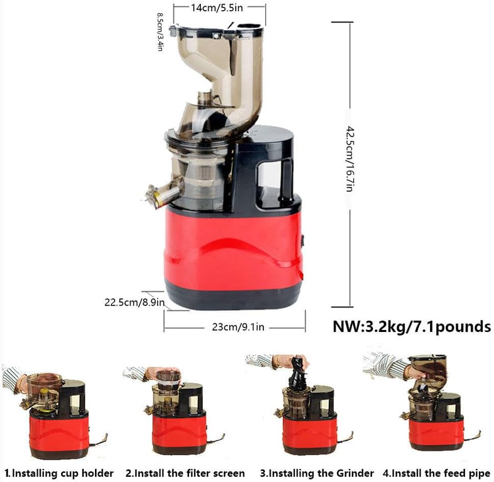 Juicer Machines, 500w Cold Press Juicer Machines With 3.3' Large Feed Chute, Self Feeding, High Juice Yield Easy to Clean, Juicer Machines For Vegetables and Fruits