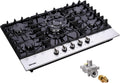 30 Inch Gas Cooktop, Built-in Tempered Glass 5 Burners Gas Stovetop LPG/NG Convertible Gas Stove Top Dual Fuel Gas Hob DM5188-01