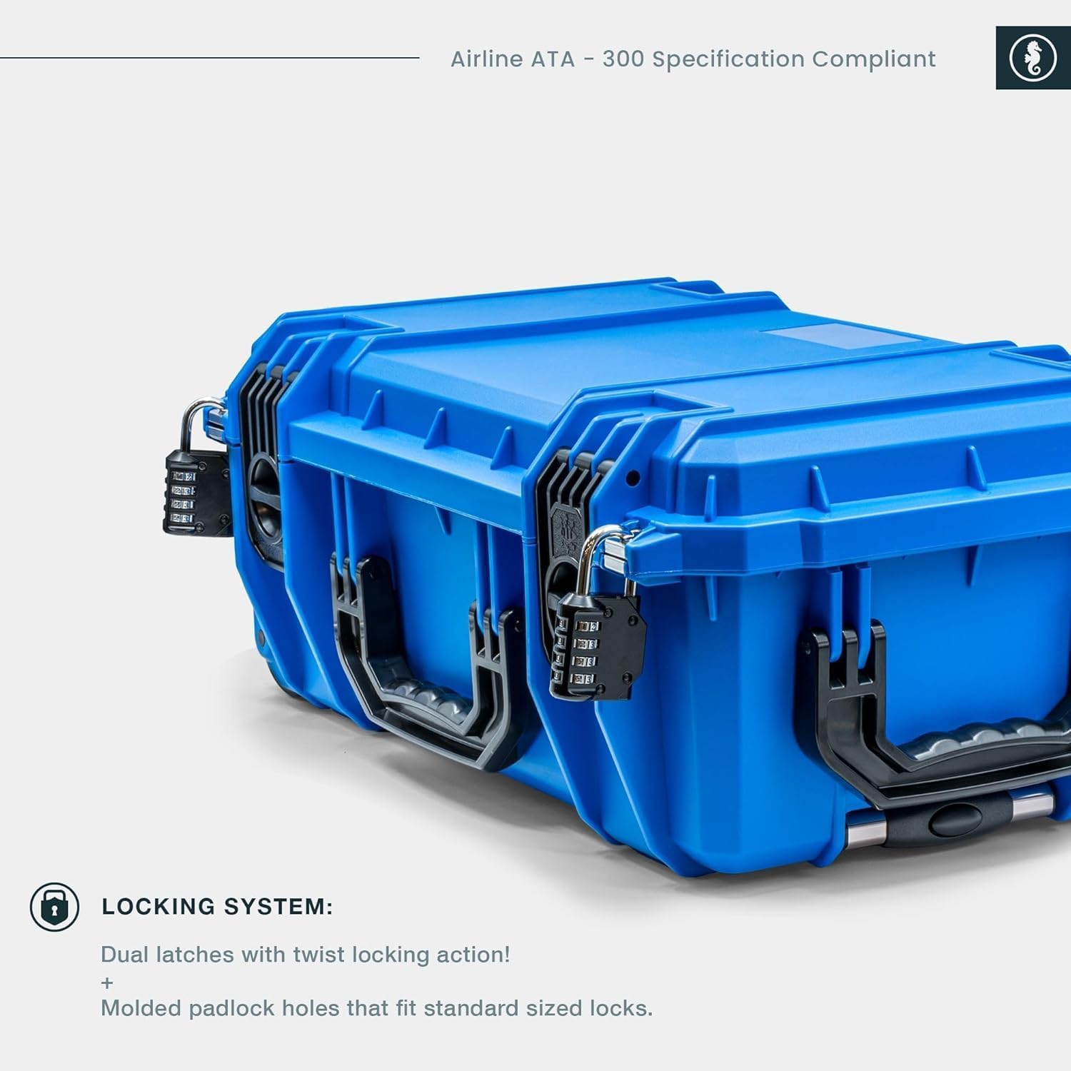 Seahorse 830 Professional Camera Case with Padded Dividers, TSA Approved, MIL‑Spec, IP67 Waterproof, USA Made for Photographers and Travel Enthusiasts