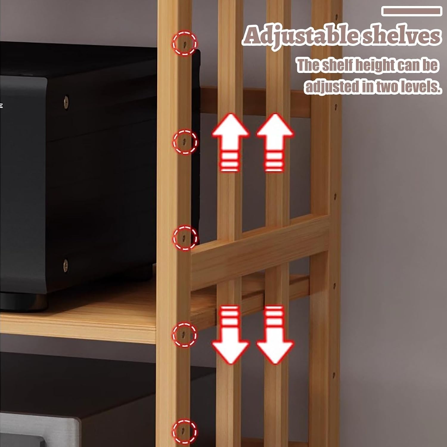 5-Tier Av Component Media Stand Stereo Cabinet Audio-Video Tower, Adjustable Audio Rack Equipment Open Shelf, Cd Players Console Organizer(Walnut Colour)