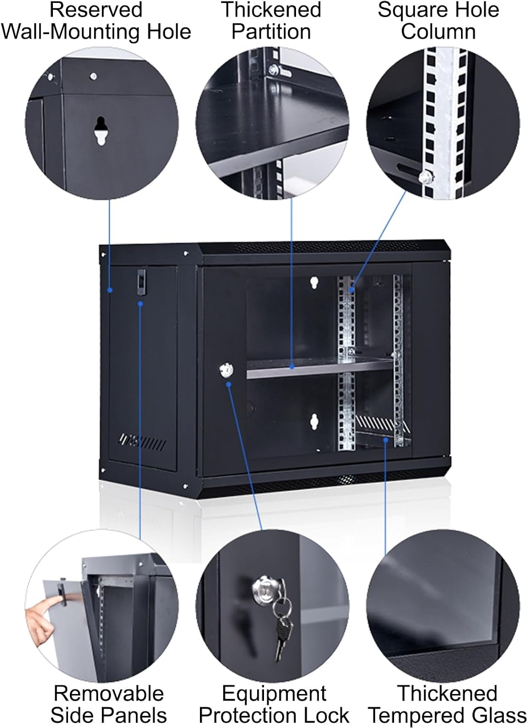 Home Stereo System Entertainment Components Cabinet Media Stand with Adjustable Shelves, Multifunctional Entertainment Center, HiFi Amplifier Rack(45cm/17.7in)