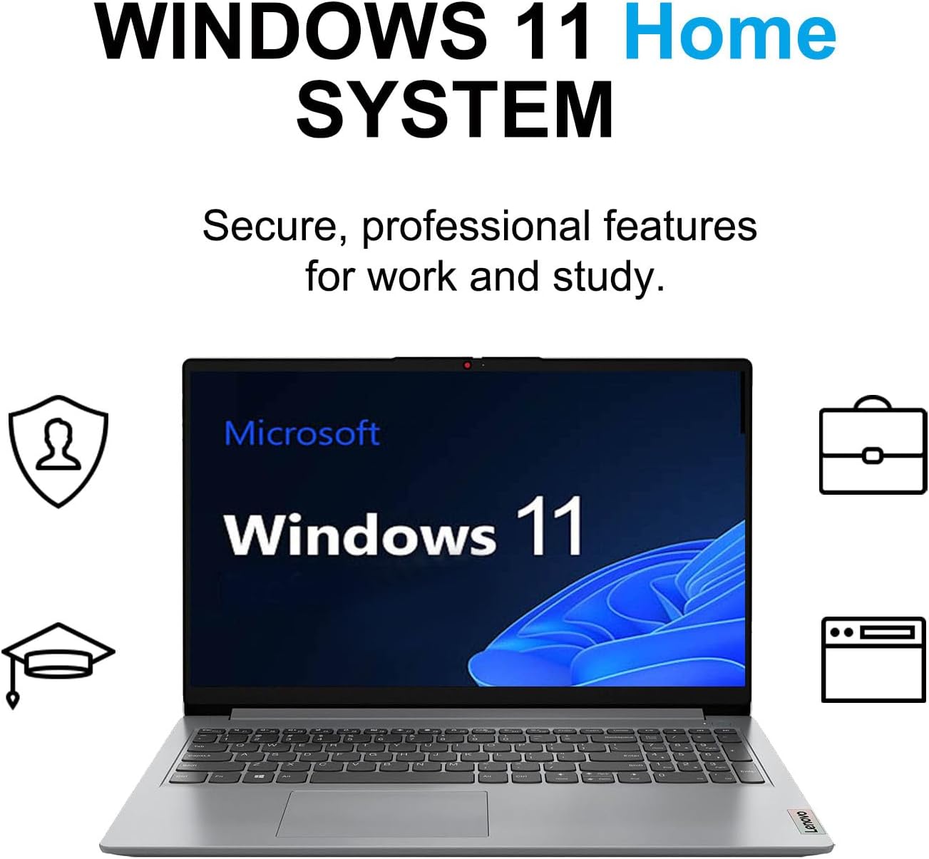 Lenovo Ideapad 15.6' Laptop | AMD Processor | Copilot & Windows 11 | 4GB DDR5 RAM | 128GB PCIe SSD | Full-size Keyboard | Wi-Fi 6 | HDMI | Privacy Webcam | Dolby Audio | Multitasking Laptop for School
