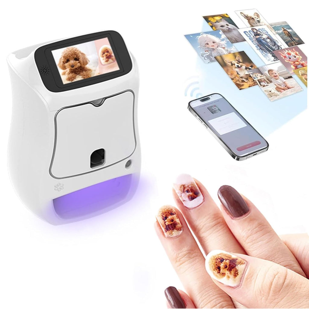 Digital Mobile Nail Art Printer, 3D Nail Printer Nail Art Printer Digital Intelligent Nail Art Printer for Kids/Nail Salon/Manicure/Nail Lovers